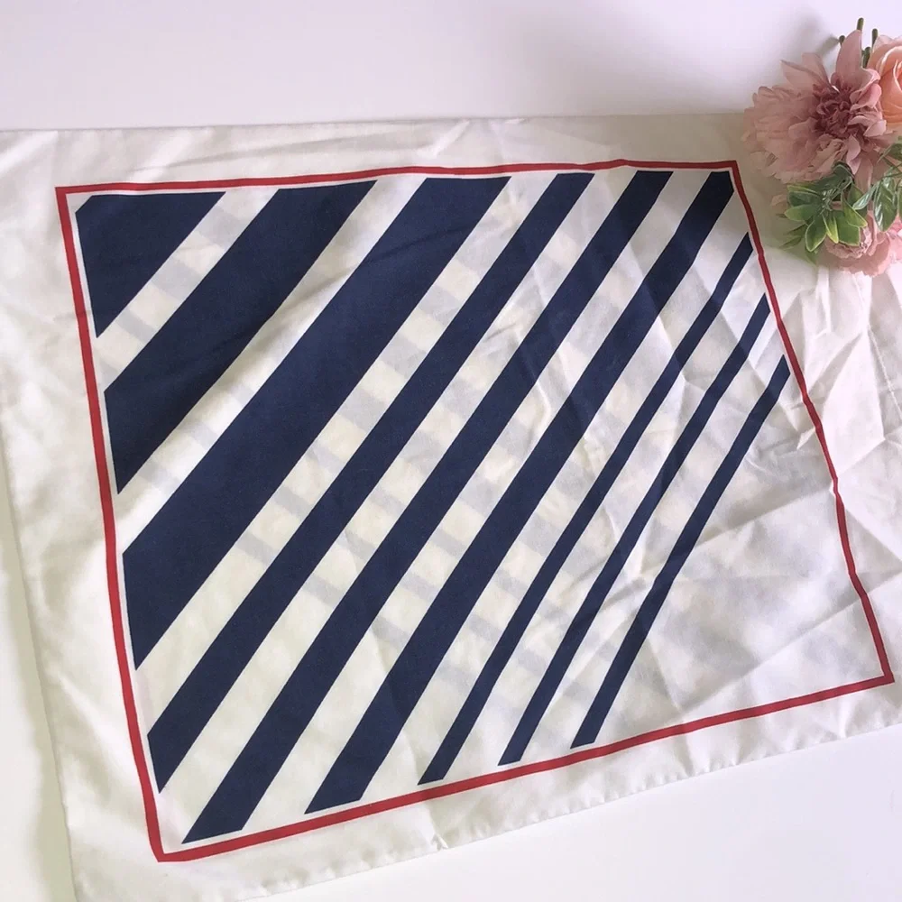 Vintage 1980s Pillowcase Blue and white stripped Pillowcase 1980’s